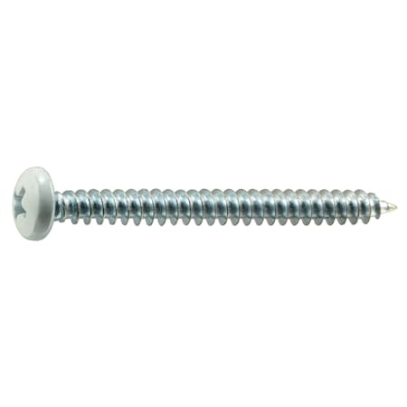 Midwest Fastener Sheet Metal Screw, #10 x 2 in, Painted Steel Pan Head Phillips Drive, 15 PK 37894